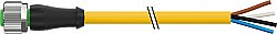 7000-12221-0140600 M12 female 0° A-cod. with cable PVC 4x0.34 ye UL/CSA 6m