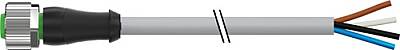 7000-12221-2140650 M12 female 0° A-cod. with cable PVC 4x0.34 gy UL/CSA 6.5m - 1