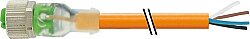 7000-12231-8460150 M12 female 0° A-cod. with cable 3LED PUR 4x0.34 or UL/CSA+robot+drag ch. 1.5m