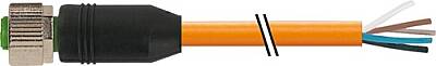 7000-12241-4880150 M12 female 0° A-cod. with cable PUR 5x0.34 or UL/CSA+robot+drag ch. 1.5m - 1