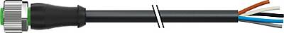 7000-12241-6196000 M12 female 0° A-cod. with cable PVC 5x0.34 bk UL/CSA 60m - 1
