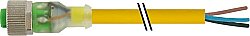 7000-12261-0530150 M12 female 0° A-cod. with cable LED PUR 3x0.34 ye UL/CSA+robot+drag ch. 1.5m