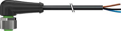 7000-12301-6135000 M12 female 90° A-cod. with cable PVC 3x0.34 bk UL/CSA 50m - 1