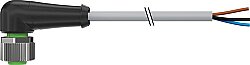 7000-12321-2330500 M12 female 90° A-cod. with cable PUR 3x0.34 gy UL/CSA+drag ch. 5m