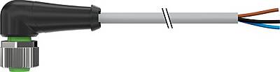 7000-12321-2530500 M12 female 90° A-cod. with cable PUR 3x0.34 gy UL/CSA+robot+drag ch. 5m - 1