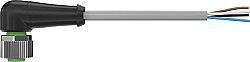 7000-12341-2142000 M12 female 90° A-cod. with cable PVC 4x0.34 gy UL/CSA 20m