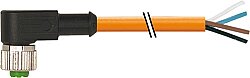 7000-12341-8462000 M12 female 90° A-cod. with cable PUR 4x0.34 or UL/CSA+robot+drag ch. 20m