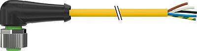 7000-12361-0150750 M12 female 90° A-cod. with cable PVC 5x0.34 ye UL/CSA 7.5m - 1