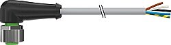 7000-12361-2150150 M12 female 90° A-cod. with cable PVC 5x0.34 gy UL/CSA 1.5m