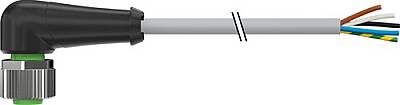 7000-12361-2190500 M12 female 90° A-cod. with cable PVC 5x0.34 gy UL/CSA 5m - 1