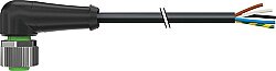 7000-12361-6354000 M12 female 90° A-cod. with cable PUR 5x0.34 bk UL/CSA+drag ch. 40m