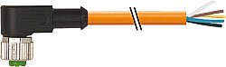 7000-12361-8520060 M12 female 90° A-cod. with cable PUR 4x0.34+1x0.5 or UL/CSA+robot+drag ch. 0.6m