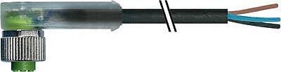 7000-12381-6130750 M12 female 90° A-cod. with cable LED PVC 3x0.34 bk UL/CSA 7.5m - 1