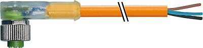 7000-12381-8451000 M12 female 90° A-cod. with cable LED PUR 3x0.34 or UL/CSA+robot+drag ch. 10m - 1