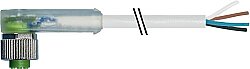 7000-12421-2140200 M12 female 90° A-cod. with cable LED PVC 4x0.34 gy UL/CSA 2m