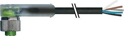 7000-12441-7324000 M12 female 90° A-cod. with cable LED PUR 5x0.34 bk UL/CSA+drag ch. 40m - 1