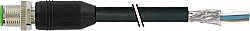 7000-13101-6020150 M12 male 0° A-cod. with cable shielded PVC 5x0.34 shielded bk UL/CSA 1.5m