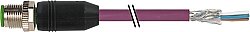 7000-13105-8030060 M12 male 0° A-cod. with cable PUR AWG24+22 shielded vt UL/CSA+drag ch. 0,6m