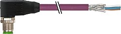 7000-13125-8031500 M12 male 90° A-cod. with cable PUR AWG24+22 shielded vt UL/CSA+drag ch. 15m
