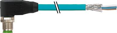 7000-13125-8340300 M12 male 90° A-cod. with cable PUR AWG24+22 shielded bu UL/CSA+drag ch. 3m - 1