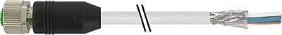 7000-13221-2421500 M12 female 0° A-cod. with cable shielded PUR 5x0.34 shielded gy UL/CSA+drag ch. 15m - 1