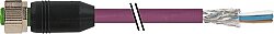 7000-13225-8032500 M12 female 0° A-cod. with cable PUR AWG24+22 shielded vt UL/CSA+drag ch. 25m