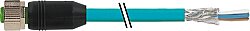 7000-13225-8342500 M12 female 0° A-cod. with cable PUR AWG24+22 shielded bu UL/CSA+drag ch. 25m