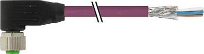 7000-13251-8030100 M12 female 90° A-cod. with cable PUR AWG24+22 shielded vt UL/CSA+drag ch. 1m - 1