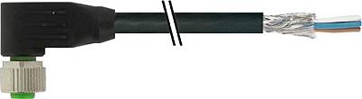 7000-13251-8382000 M12 female 90° A-cod. with cable PUR AWG24+22 shielded bk UL/CSA+drag ch. 20m - 1