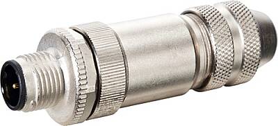 7000-13321-0000000 M12 male 0° A-cod. screw terminal 5-pol., max. 0,75mm², 6 - 8mm, shielded - 1