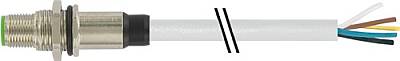 7000-13607-2150300 M12 male recept. A-cod. rear PVC 5x0.34 gy UL/CSA 3m - 1
