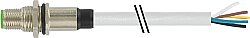 7000-13607-2190200 M12 male recept. A-cod. rear PVC 5x0.34 gy UL/CSA 2m