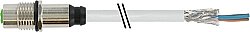 7000-13621-2020060 M12 female recept. A-cod. shielded rear PVC 5x0.34 shielded gy UL/CSA 0.6m
