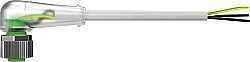 7000-13701-2360500 M12 female 90° A-cod. with cable PUR 3x0.75 gy UL/CSA+drag ch. 5m