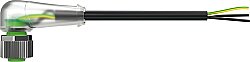 7000-13701-6360150 M12 female 90° A-cod. with cable PUR 3x0.75 bk UL/CSA+drag ch. 1.5m
