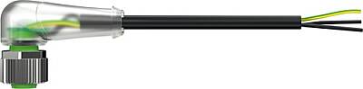 7000-13701-6360150 M12 female 90° A-cod. with cable PUR 3x0.75 bk UL/CSA+drag ch. 1.5m - 1