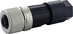 7000-13841-0000000 M12 female 0° A-cod. Push-Lock 4-pol., 0.14 - 0.75mm², 4 - 8mm