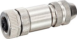 7000-14025-0000000 M12 female 0° B-cod. screw terminal shielded 2-pol., max. 0.75mm², 6 - 8mm, shielded