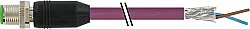 7000-14051-8500750 M12 male 0° B-cod. with cable shielded PVC 1x2xAWG24 shielded vt UL/CSA 7.5m