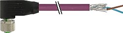 7000-14071-8411000 M12 female 90° B-cod. with cable shielded PUR 1x2xAWG24 shielded vt UL/CSA+drag ch. 10m