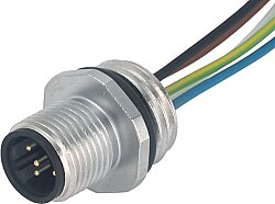 7000-14121-9750020 M12 male recept. B-cod. front PUR-wires 5x0.34 0.2m