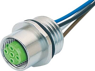 7000-14161-9750020 M12 female recept. B-cod. front PUR-wires 5x0.34 0.2m - 1