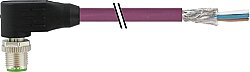 7000-14251-7991000 M12 male 90° B-cod. with cable shielded PUR 3x2x0.25 shielded vt 10m