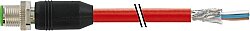 7000-14541-7920150 M12 male 0° D-cod. with cable shielded PUR 1x4xAWG22 shielded rd UL/CSA+drag ch. 1.5m