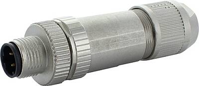 7000-14801-0000000 M12 male 0° D-cod. Push-Lock 4-pol., 0,14 - 0,75mm², 4 - 8mm, shielded, CAT5 - 1