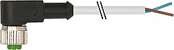 7000-15021-4140750 M12 female 90° A-cod. with cable PUR 2x0.5 gy UL/CSA+drag ch. 7.5m
