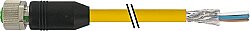 7000-15101-1381600 M12 female 0° A-cod.with cable PUR (4x0.5C+2x0.5)C shielded ye 16m