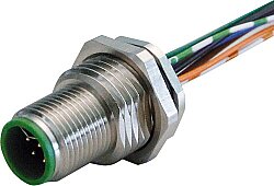7000-15605-9420020 M12 male recept. Y-cod. rear PP-wires AWG20/26 0.2m