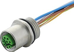 7000-15621-9420020 M12 female recept. Y-cod. front PP-wires AWG20/26 0.2m