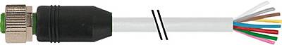 7000-17041-2950250 M12 female 0° A-cod. with cable PUR 8x0.25 gy UL/CSA+drag ch. 2.5m - 1